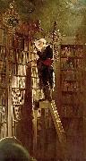 Carl Spitzweg The Bookworm, oil painting reproduction